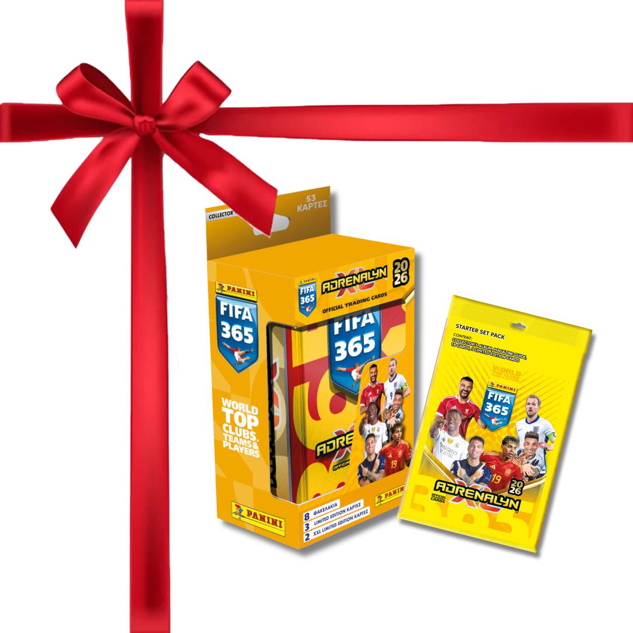 DĀVANU KOMPLEKTS TIN + SPĒLĒTĀJU KARTIŅAS FIFA365 STARTER PACK