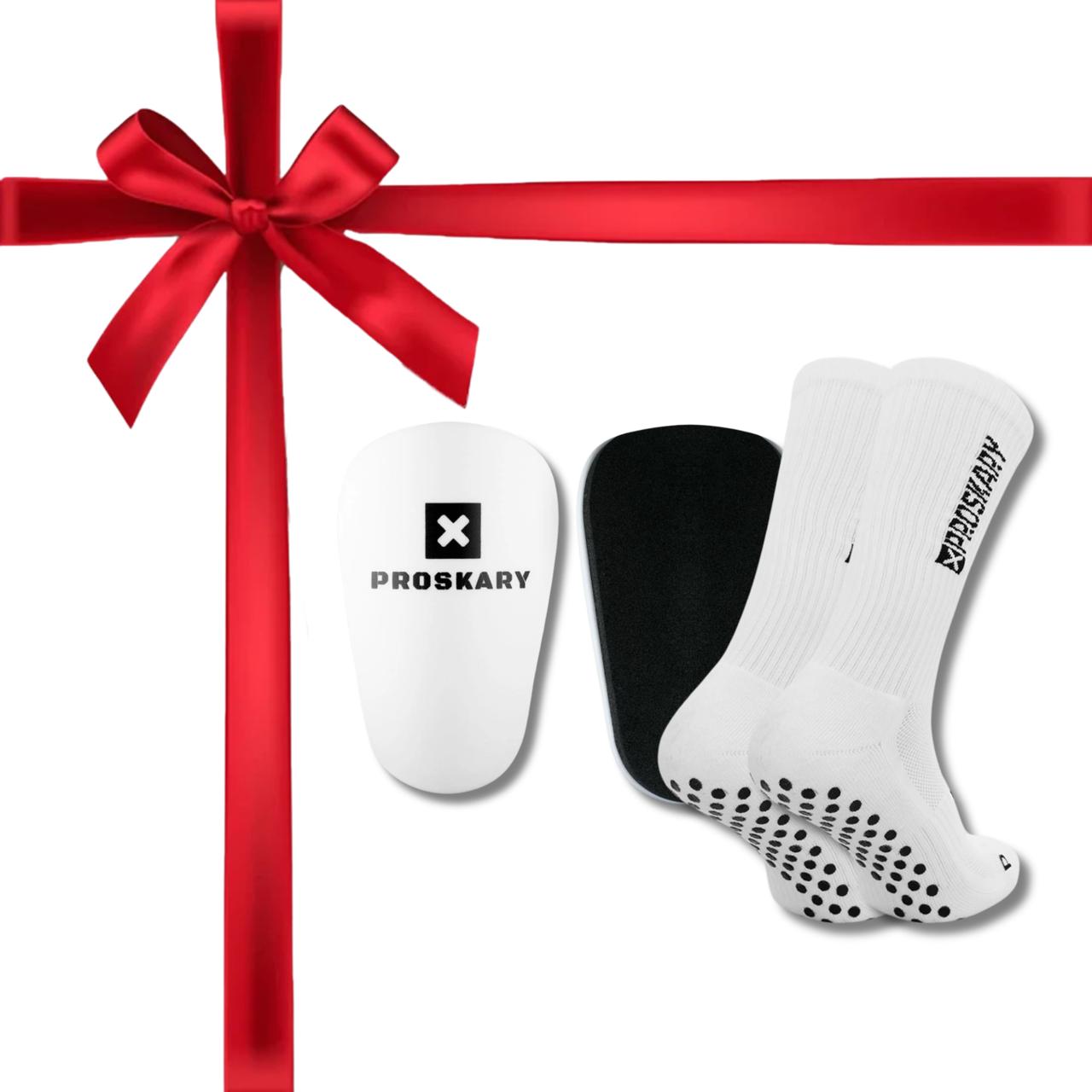 DĀVANU KOMPLEKTS PROSKARY GRIP SOCKS + MINI SHIN PADS